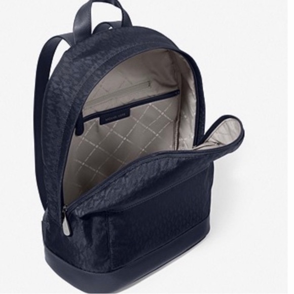 MICHAEL KORS Morgan MK Signature MD Backpack Admiral Blue Canvas & Saffiano - Picture 8 of 8